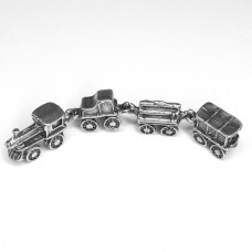 miniatura din argint  " Trenulet ". manufactura. Austria